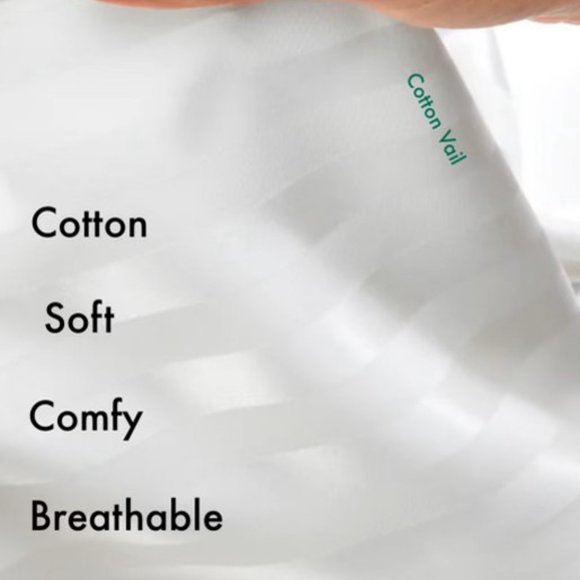 Cotton Vail 2 Pack Pillow Protector Cover  King 20x36 All Cotton - Picture 3 of 6